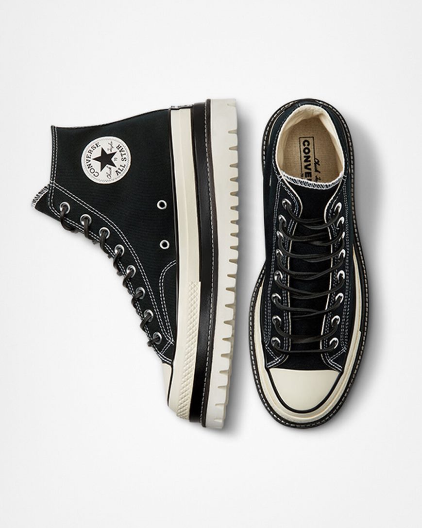 Topanky Na Platforme Converse Chuck 70 LTD Lugged Vysoke Panske Čierne | SK BPCMG2